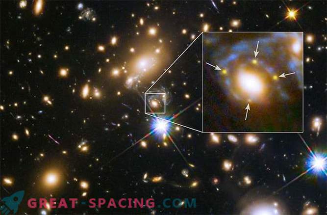 Hubble ha mostrato quattro riflessioni di un'antica supernova
