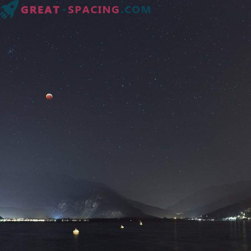 Lunar Eclipse sul Lago Maggiore