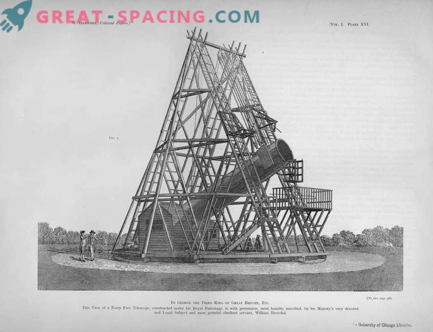 Quale gigantesco telescopio di William Herschel sembrava