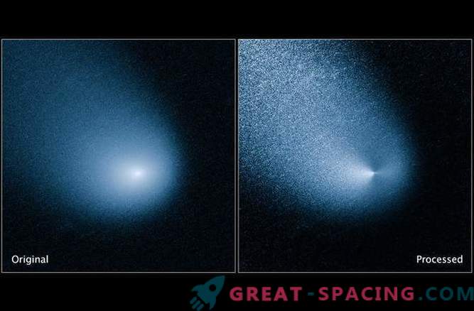 Hubble ha elaborato una foto di una cometa Siding Spring che si avvicina a Mars