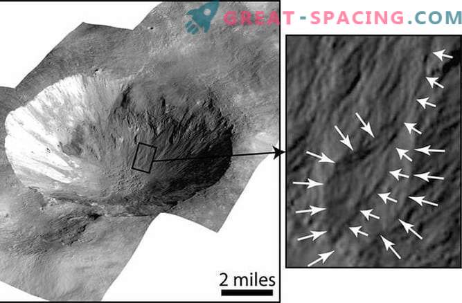 L'acqua potrebbe scorrere lungo le pareti dei crateri Vesta
