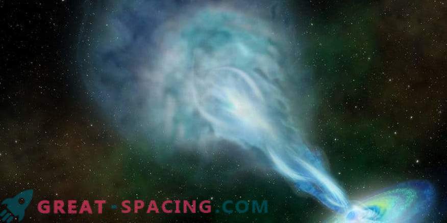 Il plasma che sputa il quasar illumina il giovane universo