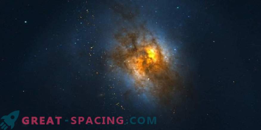 La galassia a infrarossi ultra-luminosa dimostra un forte deflusso di gas ionizzato