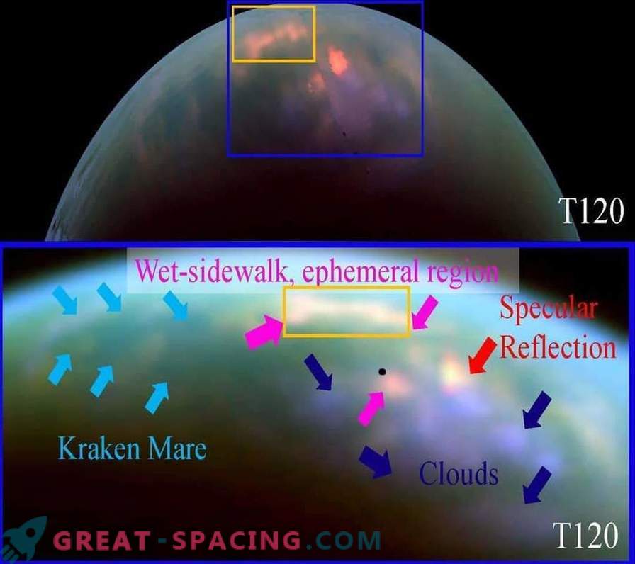 Saturn's Titan Satellite mostra Fresh Fallout