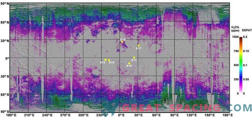La prima mappa dell'acqua del suolo lunare