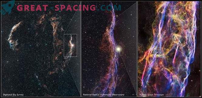 Hubble ha fornito nuovi scatti ingranditi della Nebulosa Voil
