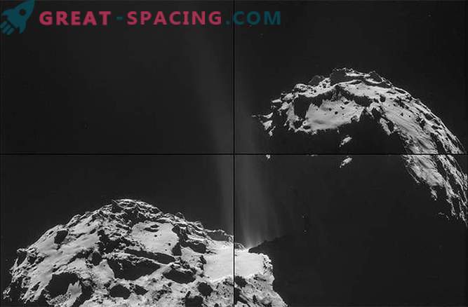 Rosetta vide flussi di vapore che fuggivano dalla superficie della cometa Churyumov-Gerasimenko
