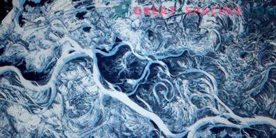 Dnieper infuriato congelato dall'altezza della ISS