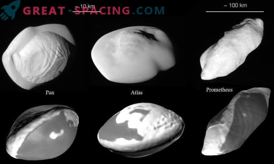 Dettagli della storia dei piccoli satelliti interni di Saturno