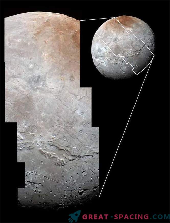 Charon, le satellite de Pluton: battu, froissé, mais magnifique