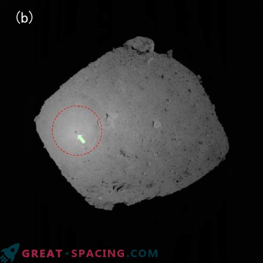 L'ombra di Hayabusa-2 è stata notata sull'asteroide Ryugu